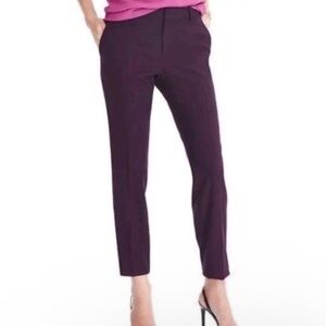 NWT Banana republic Avery dark purple career trouser pants size 14